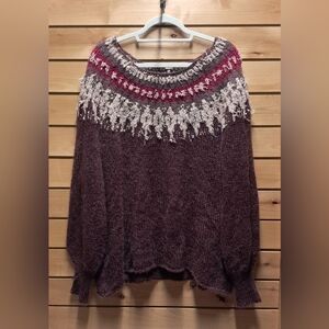 Free People Baltic Fairisle Sweater Size M